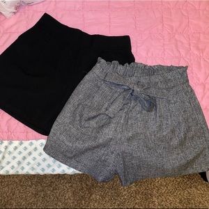 Gray & black cotton shorts-small(SELLING BOTH)